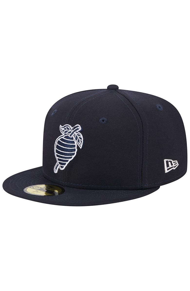 New Era Men's New Era Navy Charlotte Knights Theme Nights Black Hornets 59FIFTY Fitted Hat, Main, color, Navy