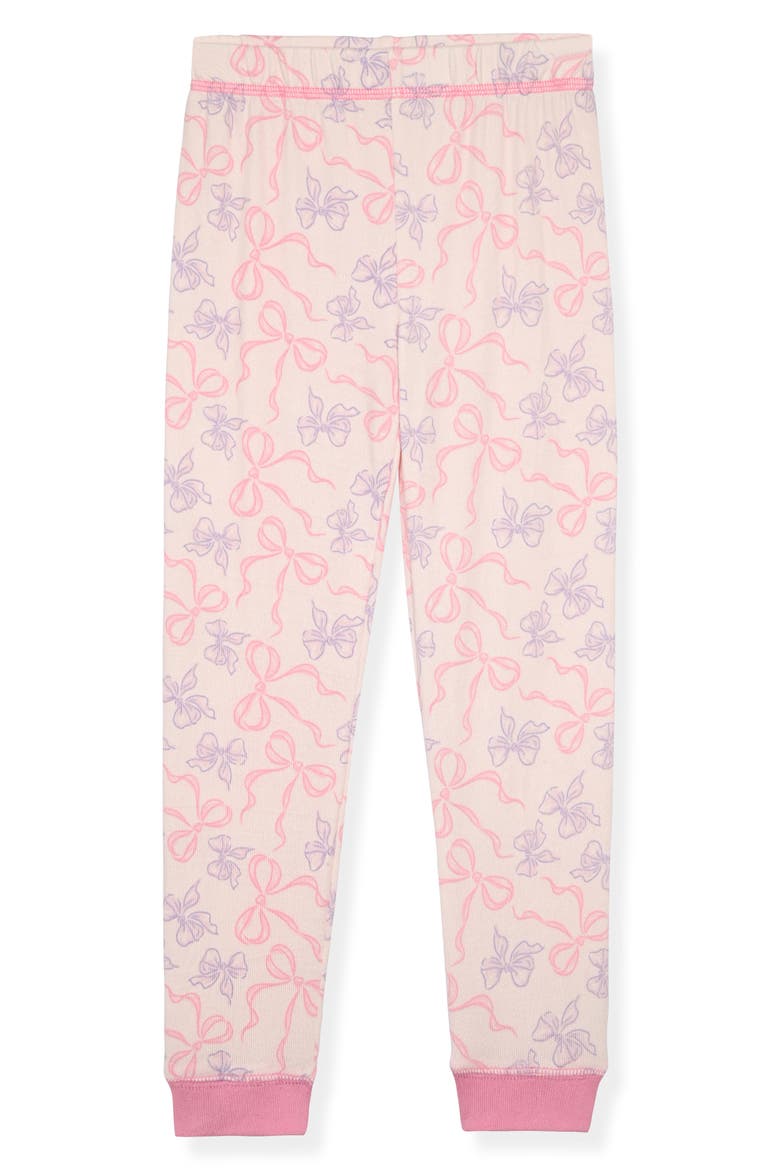 Kids' Fitted Two-Piece Long Pajamas & Scrunchie Set, Alternate, color, PINK