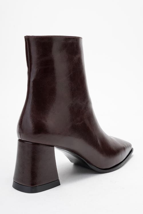Prologue Shoes Arven Block Heel Boot In Burgundy