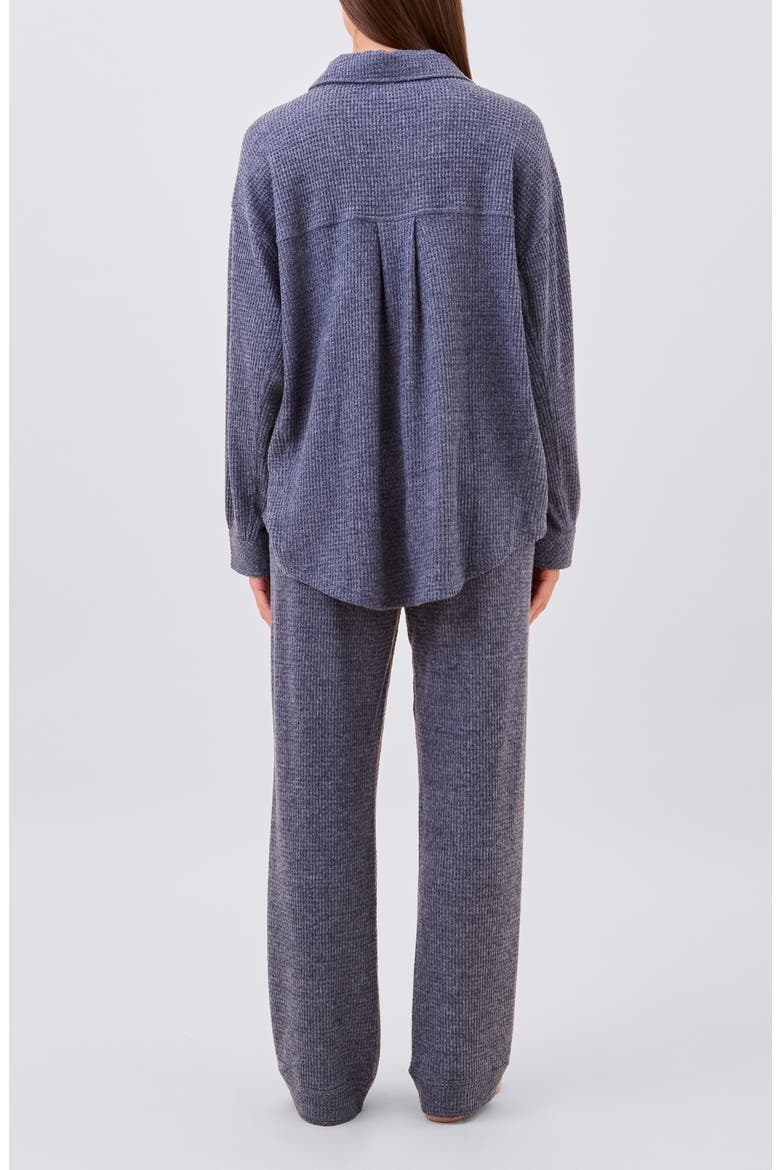Super Soft Waffle Knit Pajamas, Alternate, color, STEEL BLUE