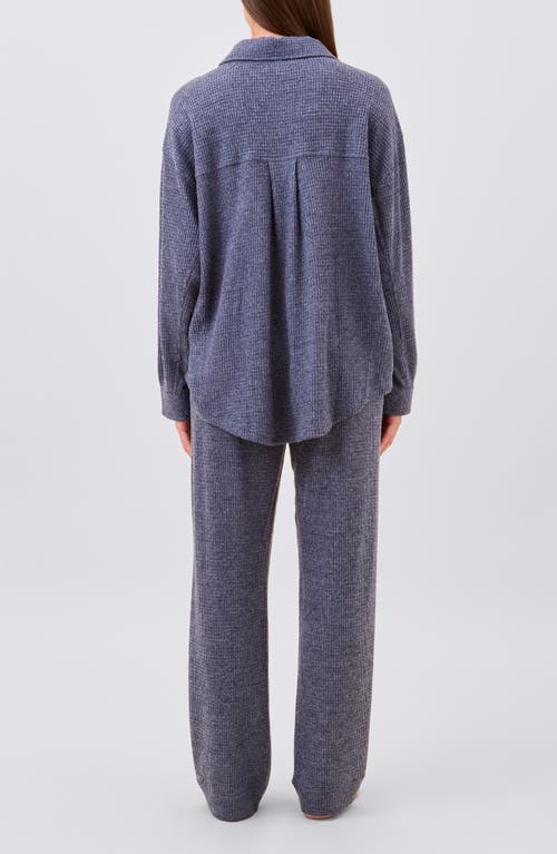 Papinelle Super Soft Waffle Knit Pajamas In Blue