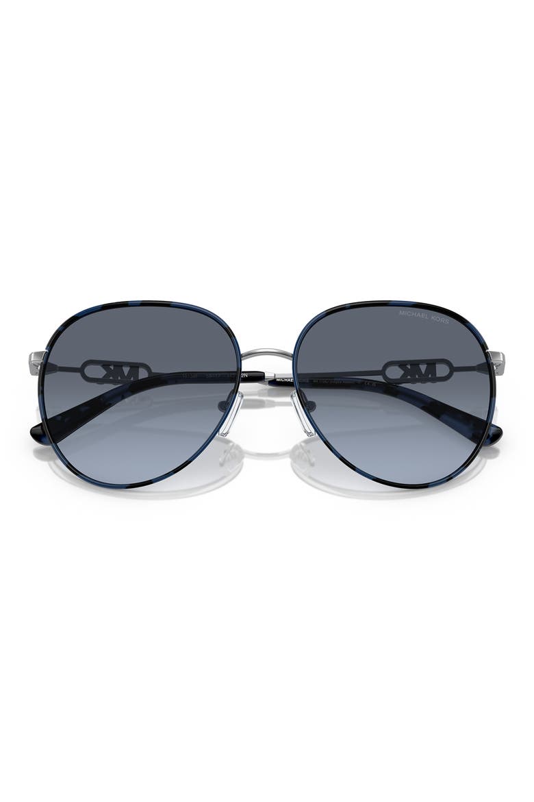 Empire 58mm Gradient Aviator Sunglasses, Alternate, color, SILVER