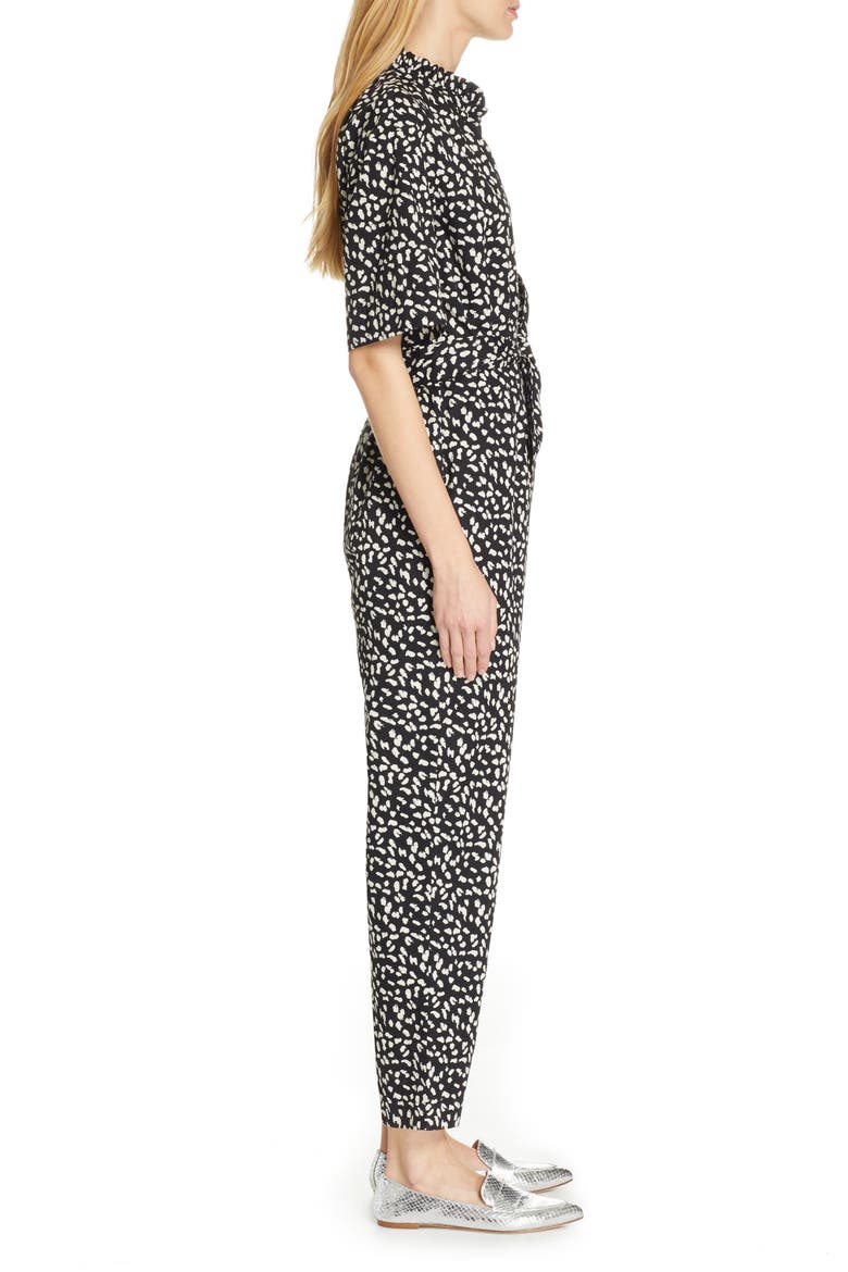 Animal Print Jumpsuit, Alternate, color, BLACK COMBO