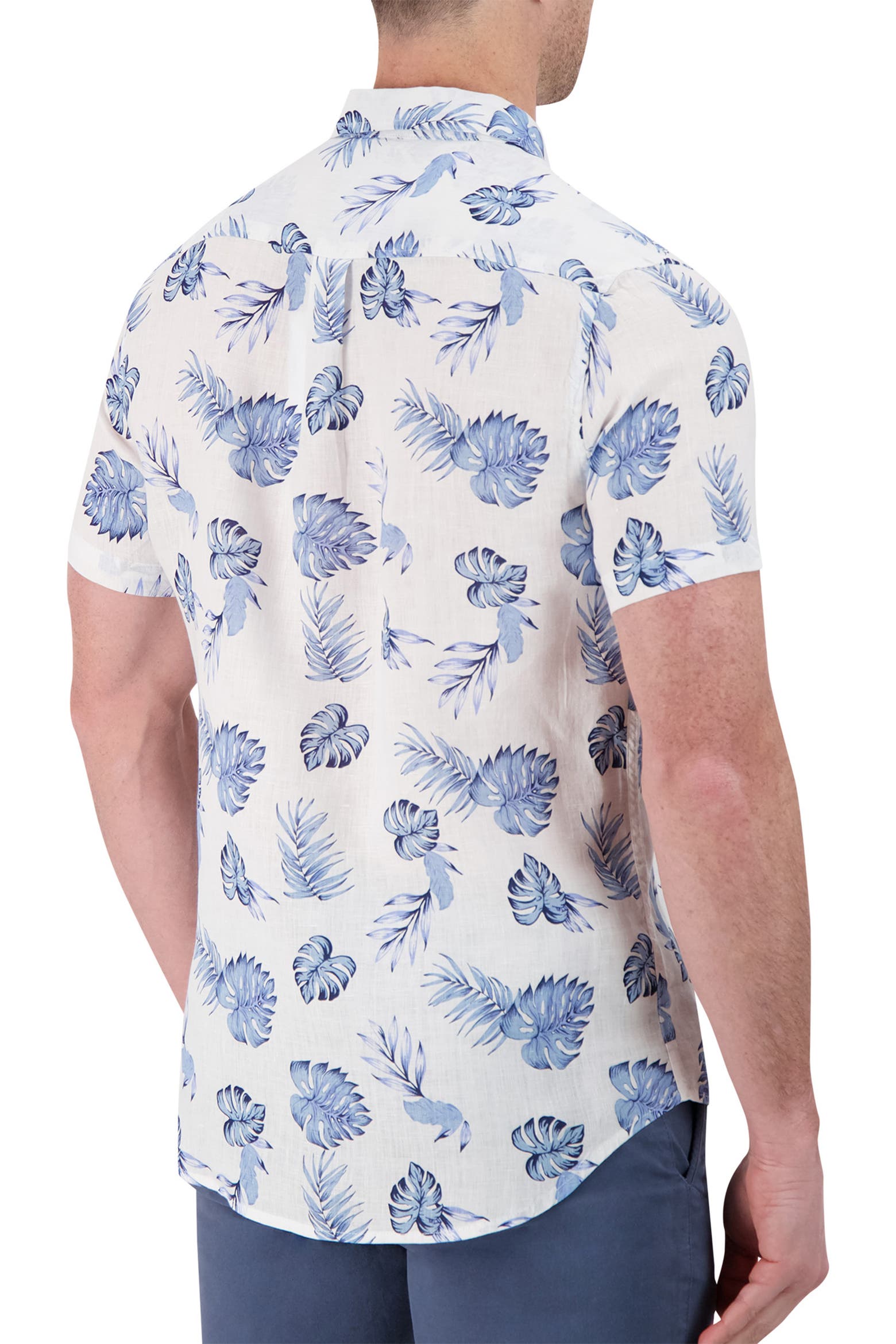 Report Nutton Report Collection Novelty Floral Linen Button-Down Shirt (Men ...