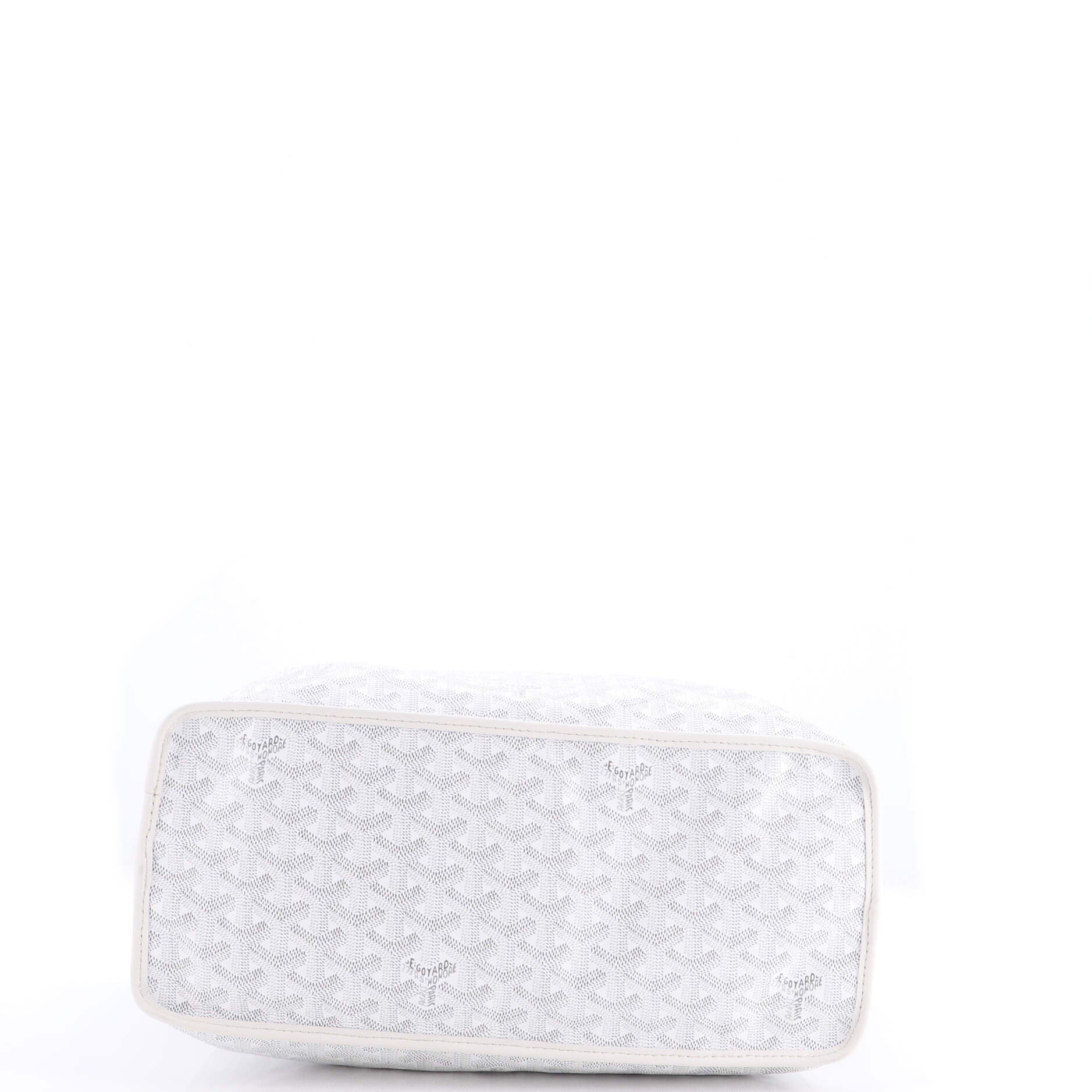 Pre-Owned Goyard Anjou Reversible Tote Coated Canvas PM, Alternate, color, White