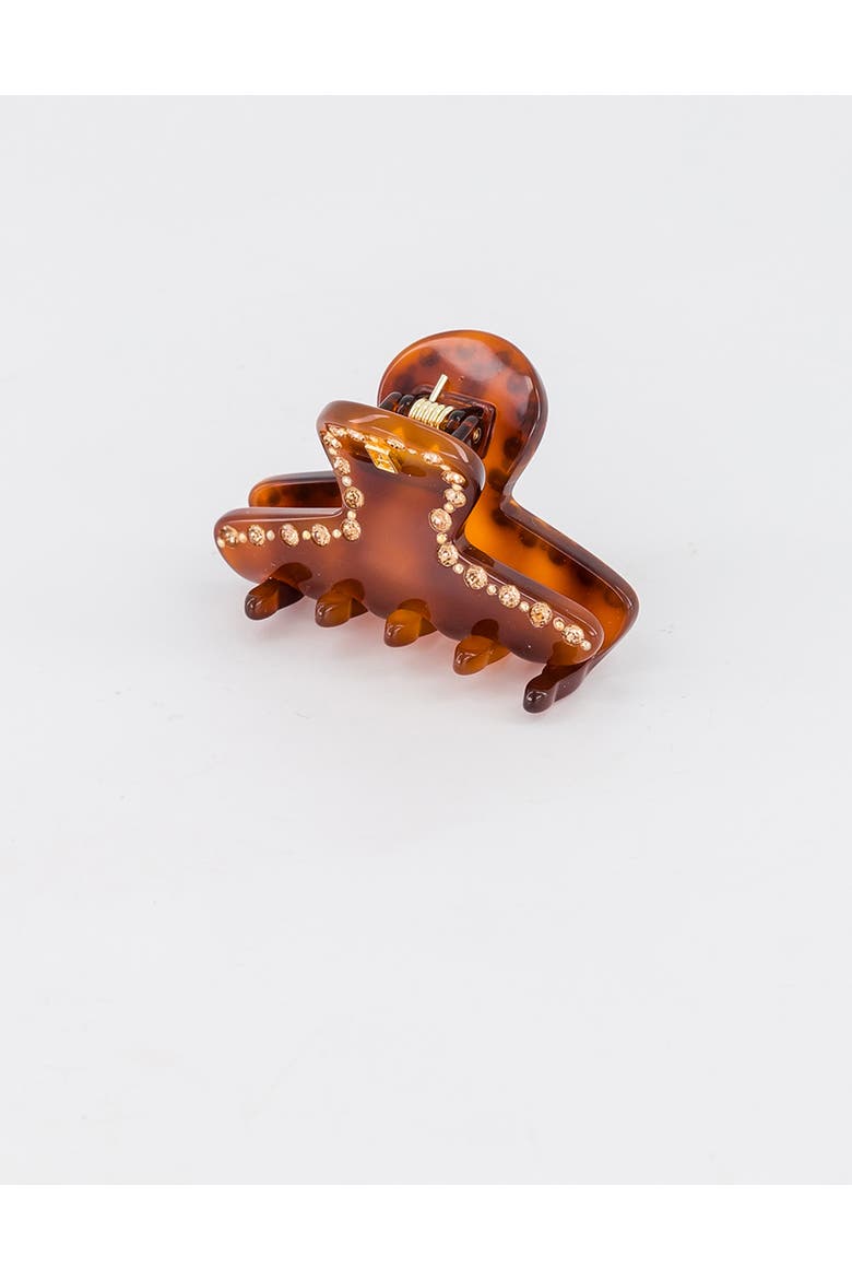 Raspail Acetate Strass Small Hair Claw Clip, Alternate, color, Ecaille