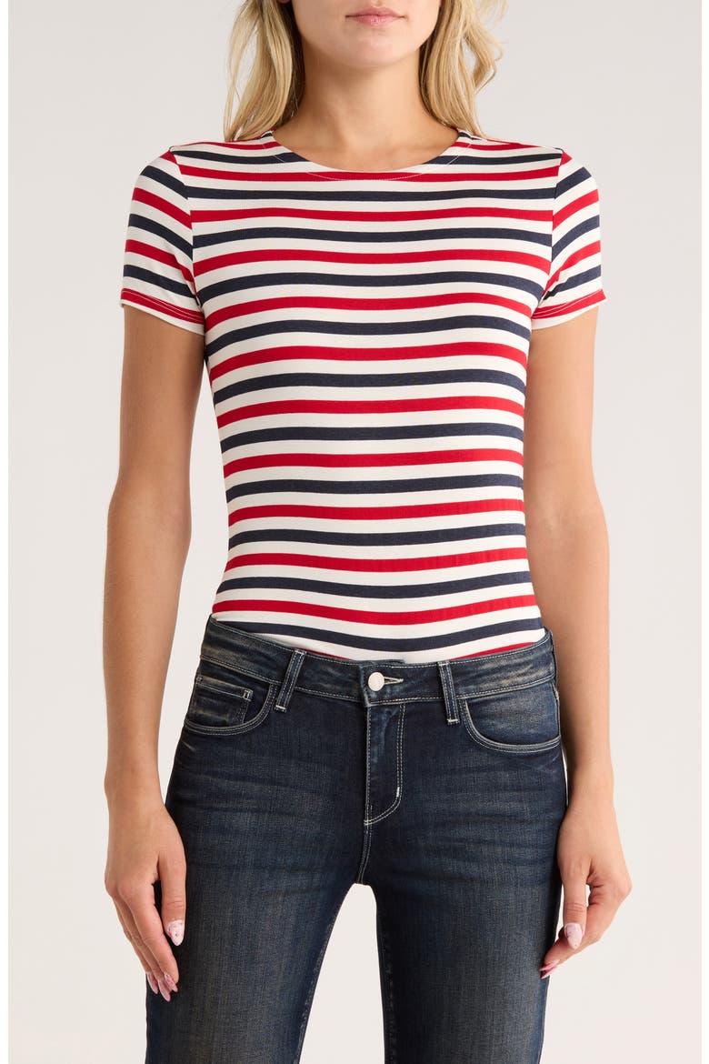 Ressi Stripe T-Shirt, Main, color, NAT/RED/NAVY STRIPE