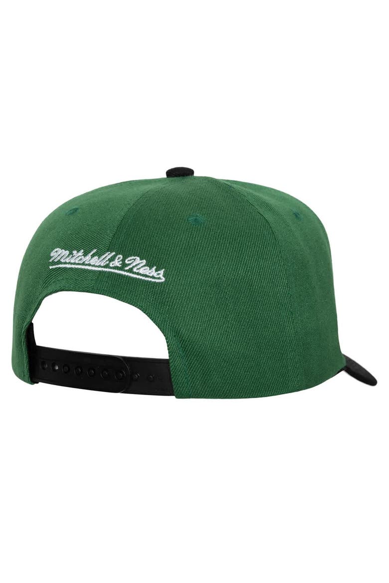 Men's Mitchell & Ness Kelly Green/Black Boston Celtics Underarch Two-Tone Pro Crown Snapback Hat, Alternate, color, Kelly Green