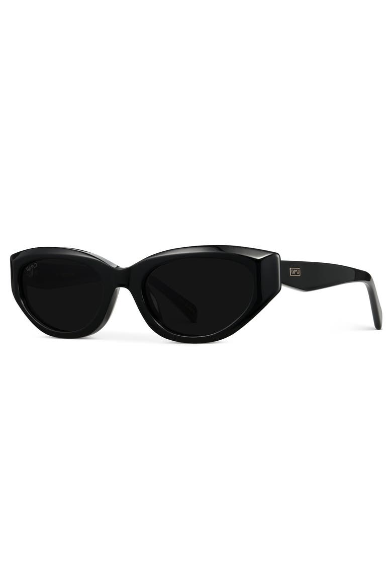 Loretta - 53mm Modern Cat-Eye Sunglasses, Alternate, color, Black