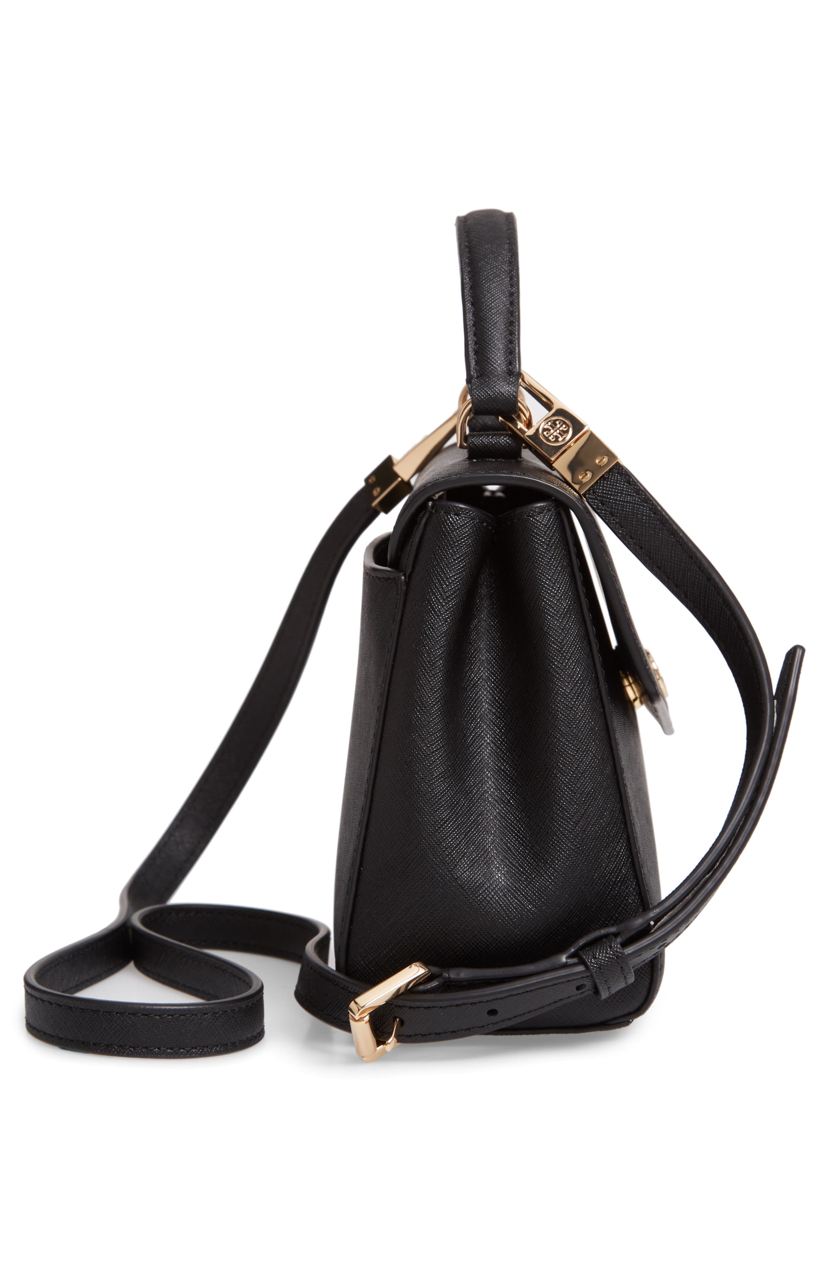 Tory Burch Small Robinson Saffiano Leather Top Handle Satchel, Alternate, color, 