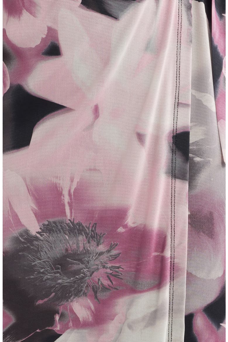 Floral Print Wrap Minidress, Alternate, color, ANNE BLACK MULTI