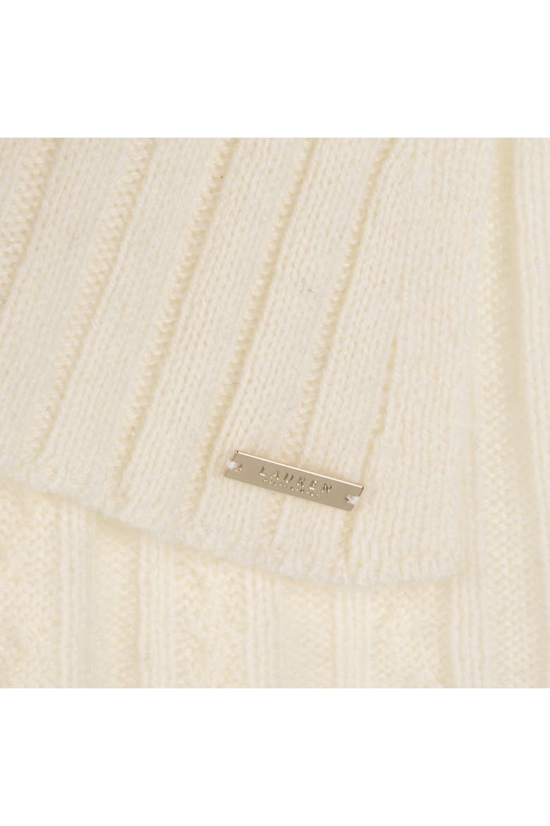 knit cable cape, Alternate, color, cream