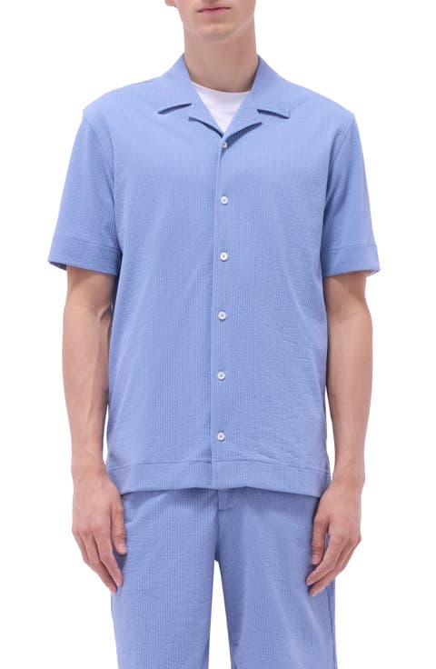 Camp Collar Short Sleeve Button-Up Shirt