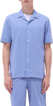 Bugatchi Camp Collar Short Sleeve Button-Up Shirt