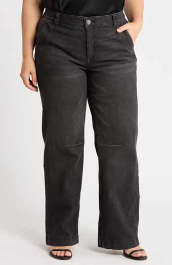 Darted High Waist Wide Leg Jeans