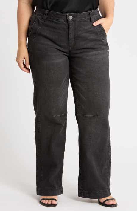 Darted High Waist Wide Leg Jeans
