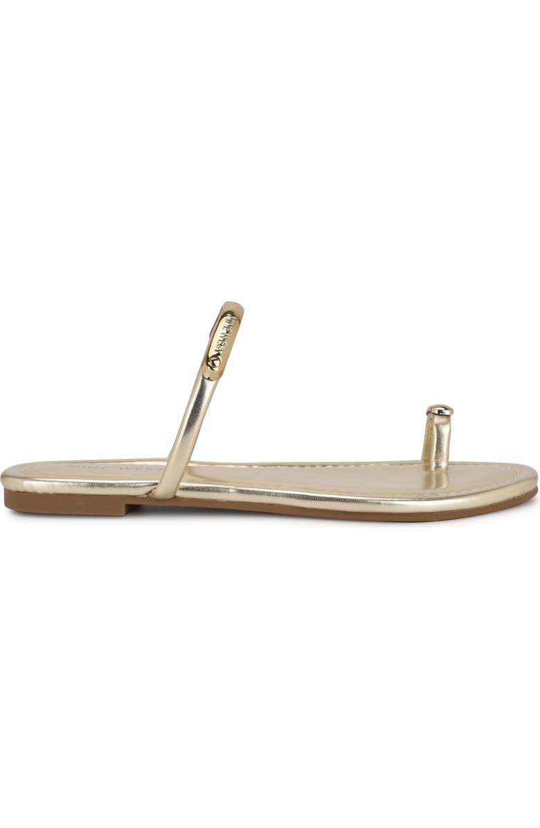 Nine West Balon Slide Sandal, Alternate, color, Gold