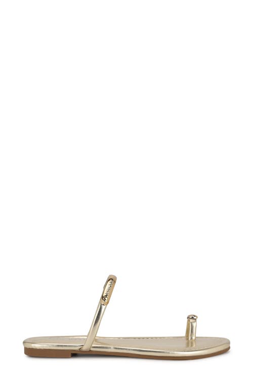Nine West Balon Slide Sandal In Gold