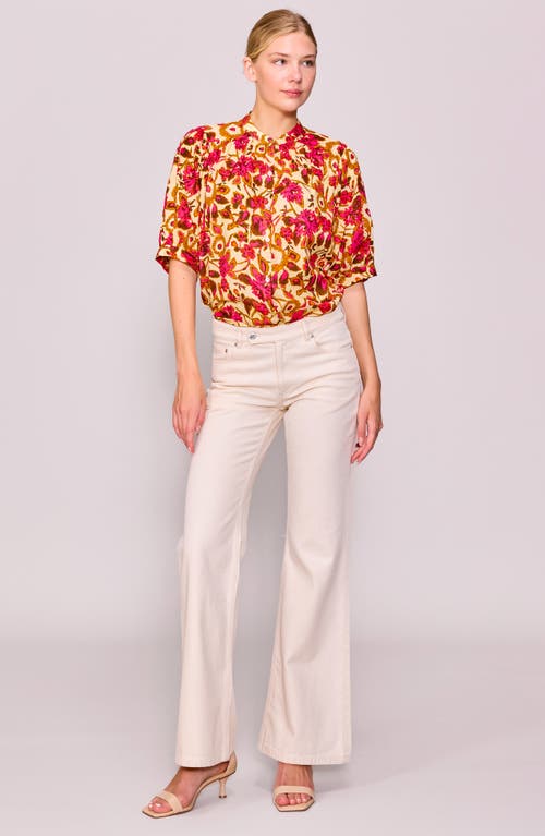 Melloday Print Voile Shirt In Multi