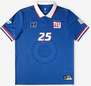 FANATICS Youth Fanatics Royal New York Giants Football x Football Collared Fan Top