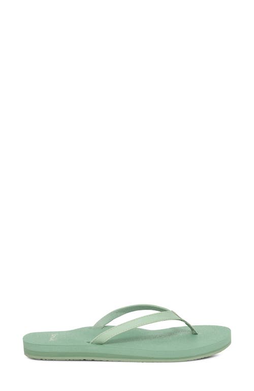 Sanuk Yoga Joy Ii Flip Flop In Green