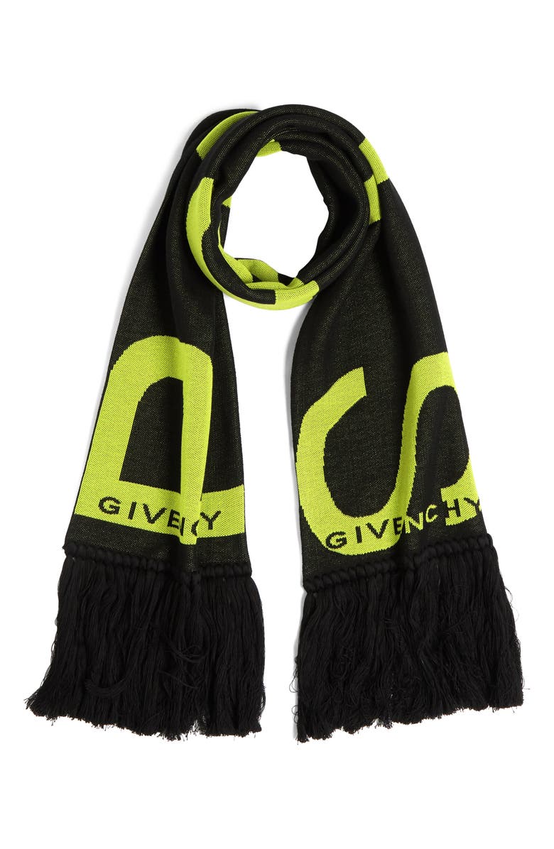 Givenchy Football Logo Scarf, Main, color, 