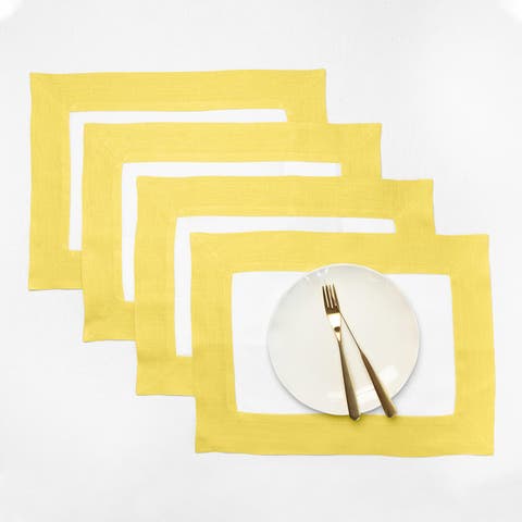 Linen Placemats - Contempo, 14" x 19" Inch