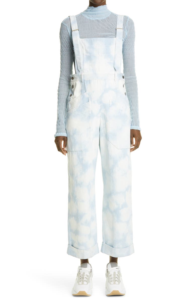 Weinsanto Print Denim Overalls, Main, color, 