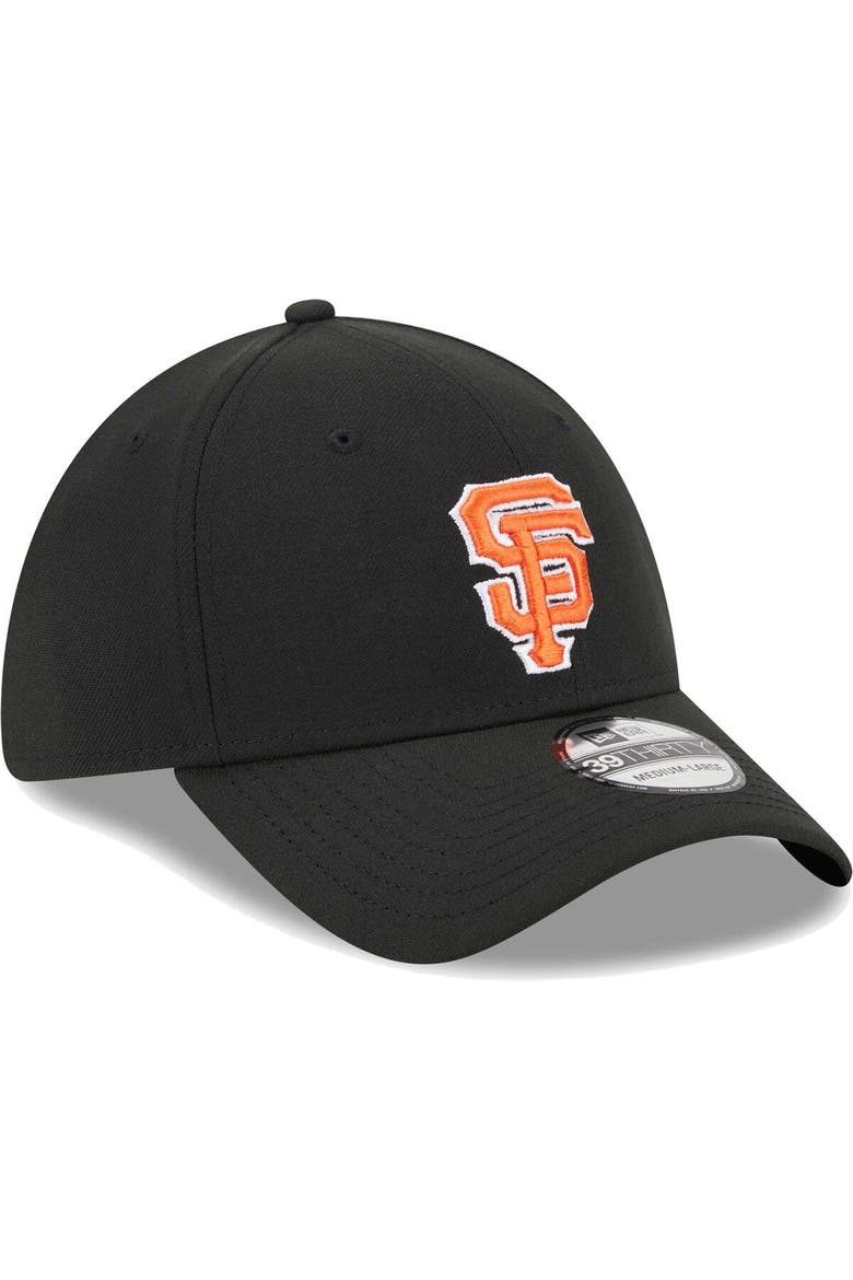 Men's New Era Black San Francisco Giants Logo 39THIRTY Flex Hat, Alternate, color, Black