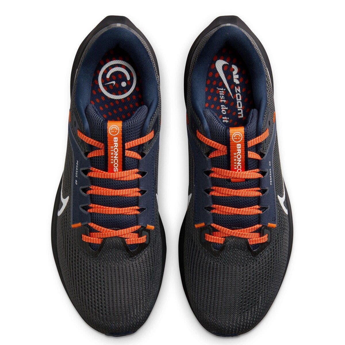 Nike Unisex Nike  Anthracite Denver Broncos Zoom Pegasus 40 Running Shoe, Alternate, color, 