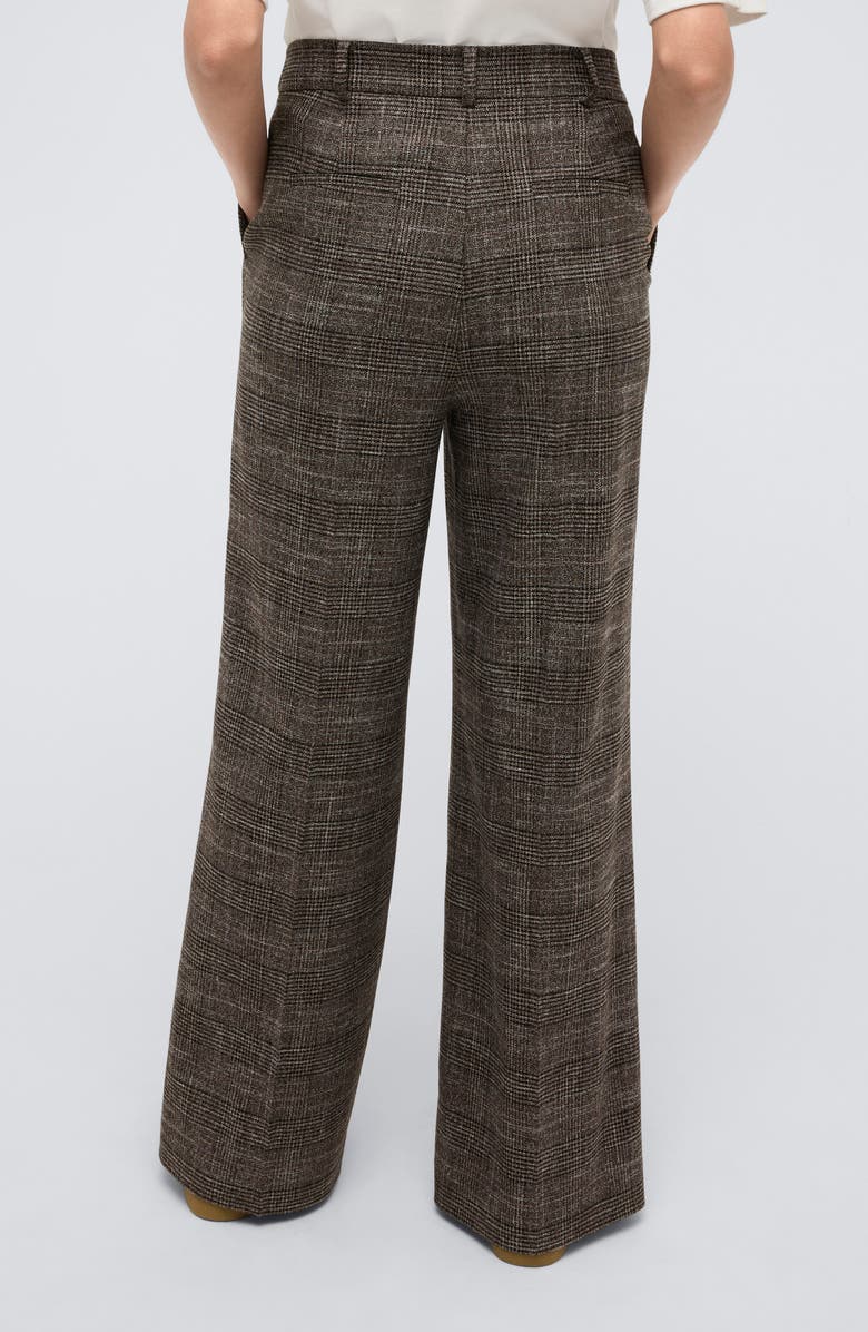 Kenneth Cole Glen Plaid Pleated High Waist Wide Leg Pants, Alternate, color,