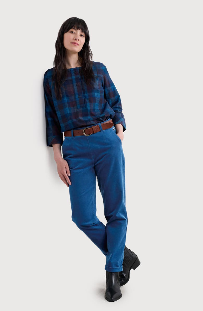 Seasalt Cornwall Crackington Sailor Button Crop Pull-On Pants, Alternate, color, Marine