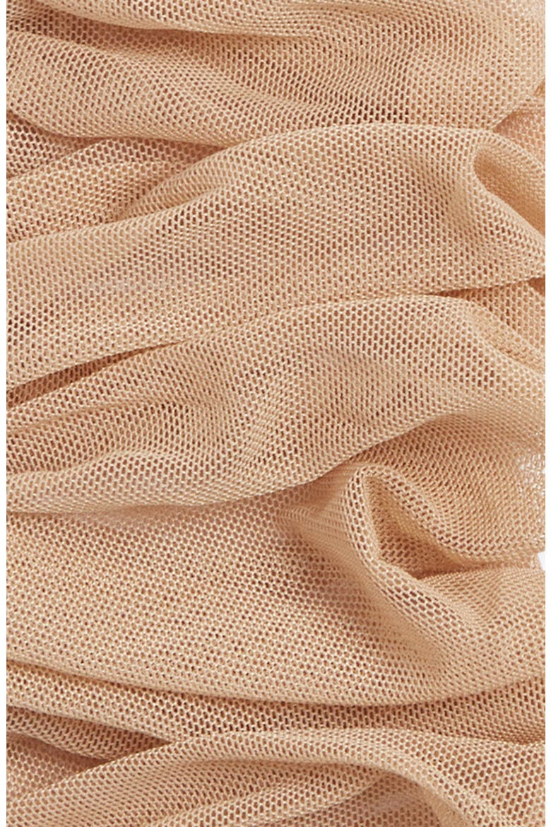 Ariana Ruched Mesh Opera Gloves, Alternate, color, NUDE