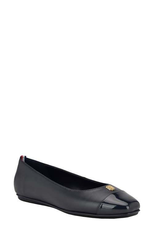 Tommy Hilfiger Bekim Cap Toe Flat in Dark Blue  product