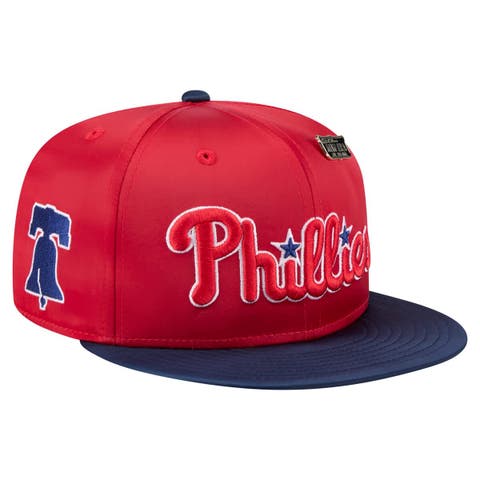 Men's New Era Red/Navy Philadelphia Phillies Satin 59FIFTY Fitted Hat