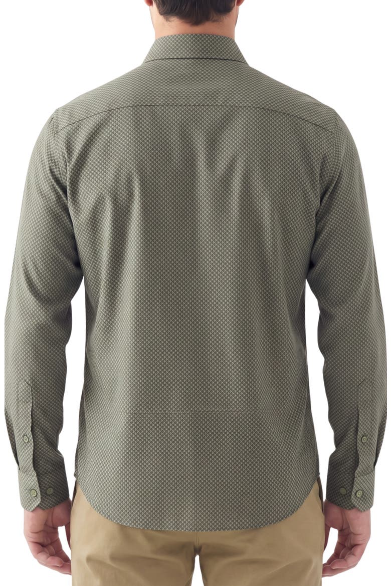 Long Sleeve Performance Print Shirt, Alternate, color, 33 OLIVE