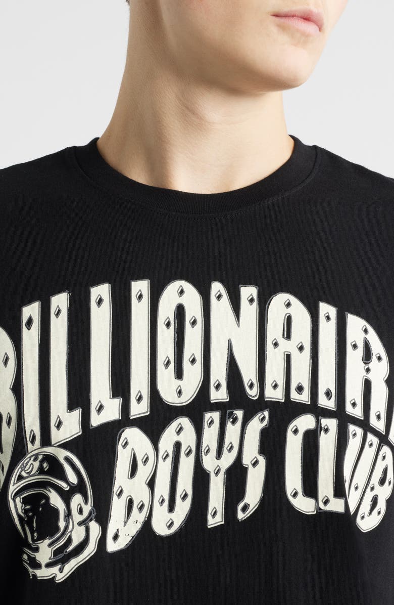 Billionaire Boys Club Curve Logo Graphic Cotton T-Shirt, Alternate, color, Black