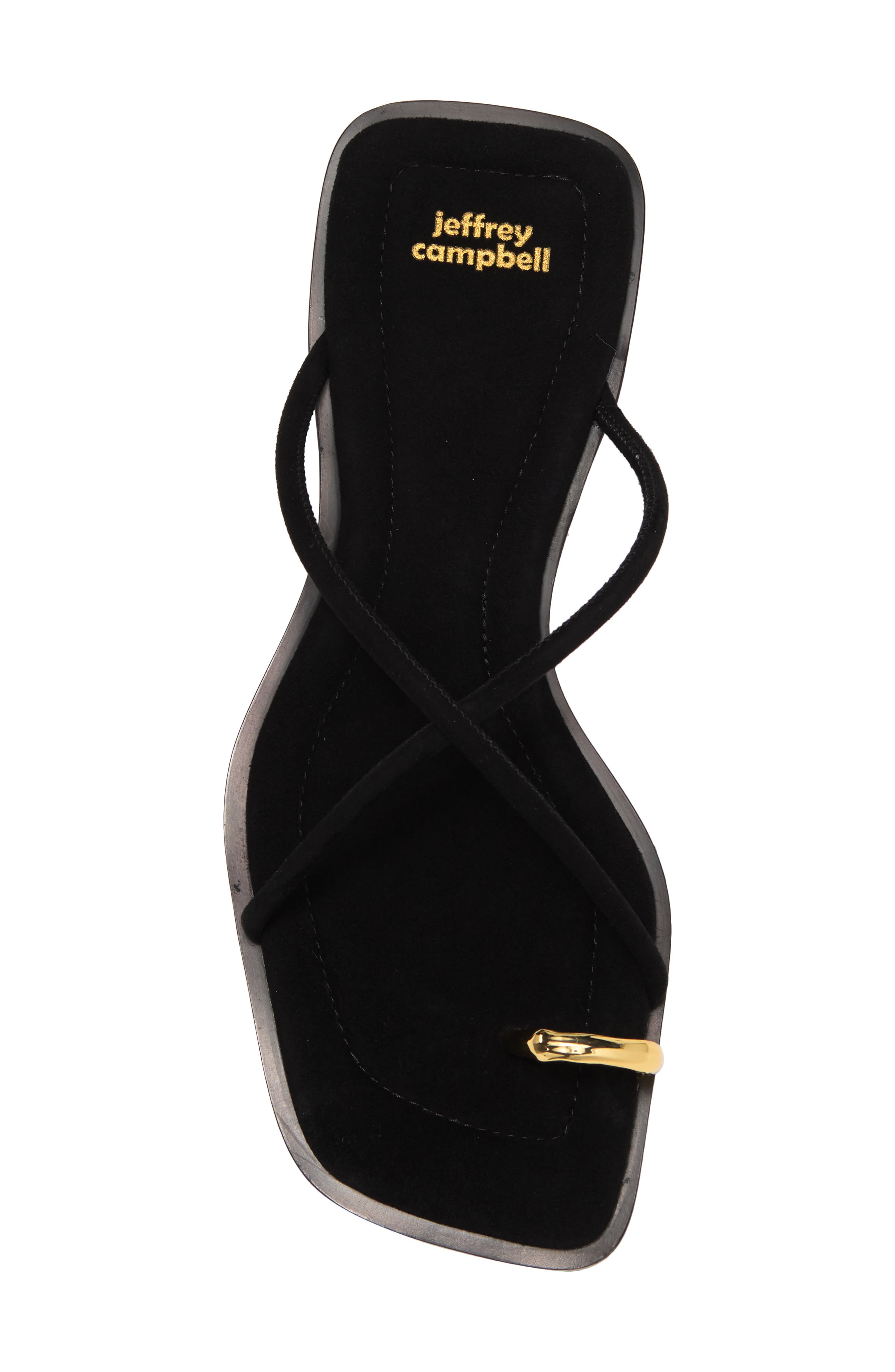 Islander Slide Sandal, Alternate, color, BLACK SUEDE GOLD