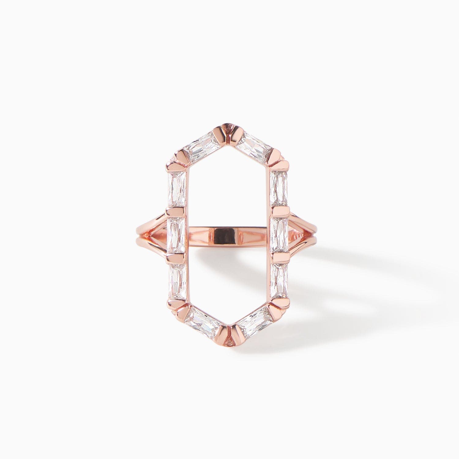 Rose Gold/White CZ