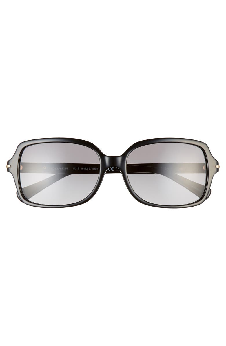 COACH 56mm Rectangular Sunglasses, Alternate, color, 