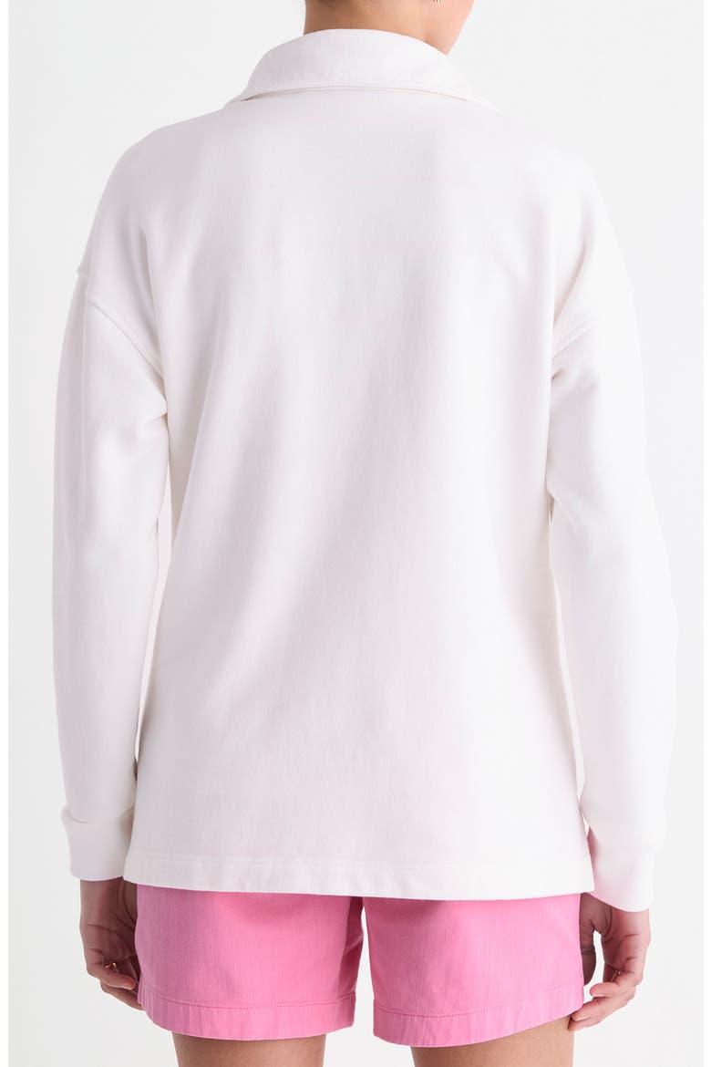 Cam Polo Sweatshirt, Alternate, color, WHITE CAP