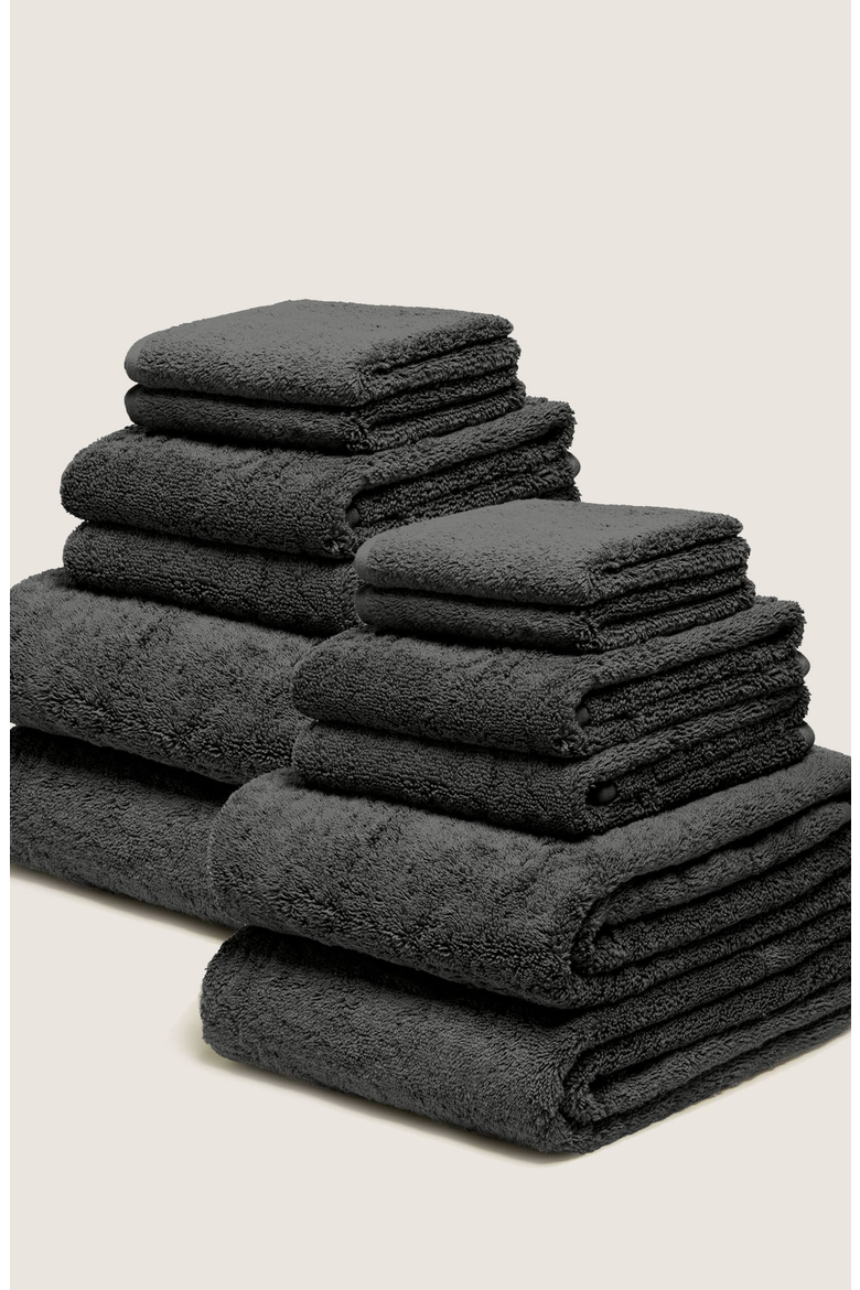 Ultraplush Australian Cotton Towel 12-piece Family Set, Alternate, color, Charcoal