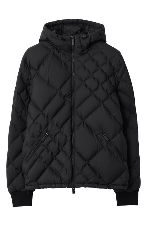 Doversgreen Check Quilted Hooded Down Puffer Jacket