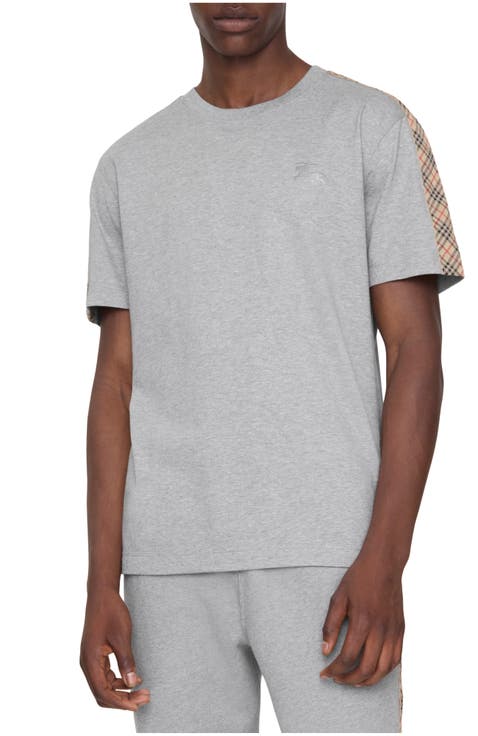 Check Trim Cotton T-shirt