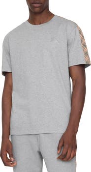 Burberry Check Trim Cotton T-shirt