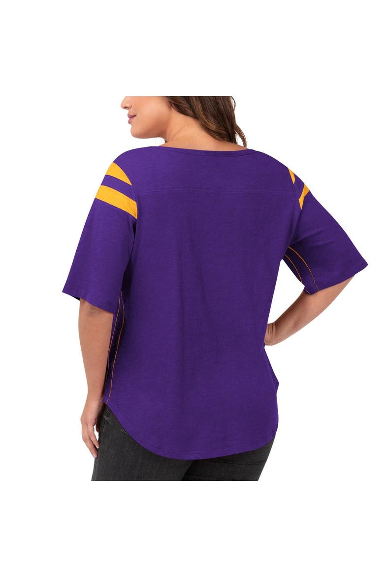 Women's G-III 4Her by Carl Banks Purple Minnesota Vikings Plus Size Linebacker T-Shirt, Alternate, color, Purple