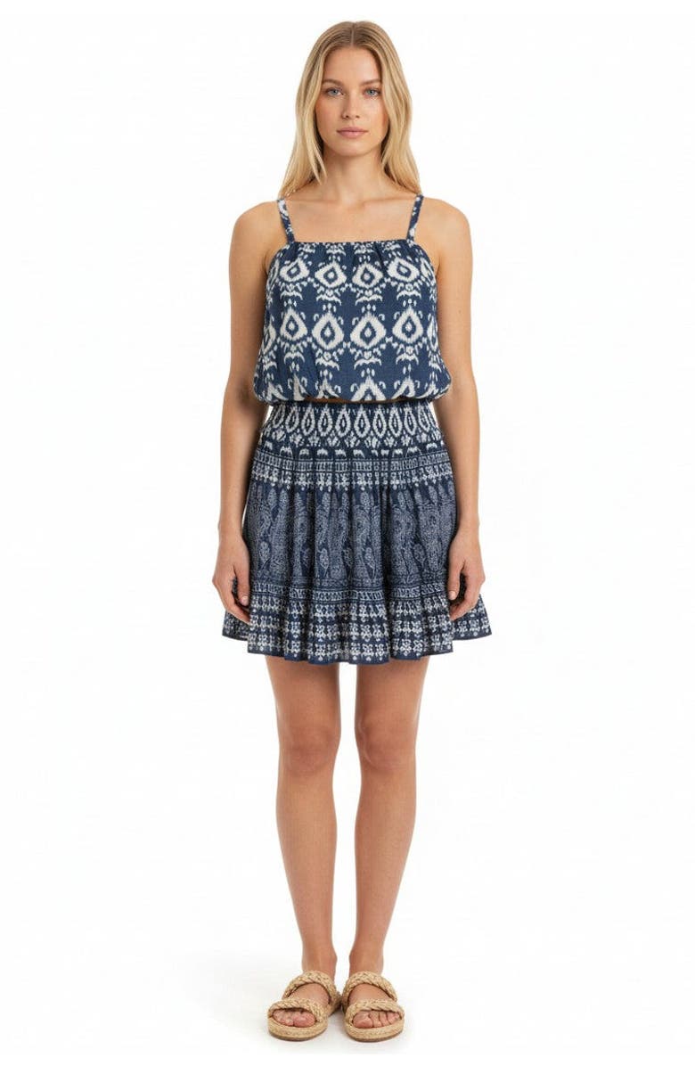 Change of Scenery Devon Tiered Mini Skirt, Main, color, Tivara Ikat