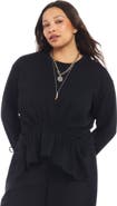 June & Vie Cropped French Terry Top (plus)