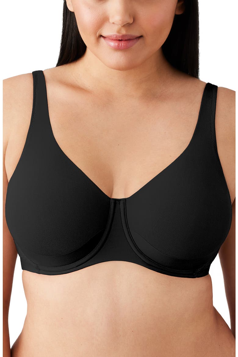 Shape Revelation® Pendulous Underwire Full Coverage Bra, Main, color, BLACK