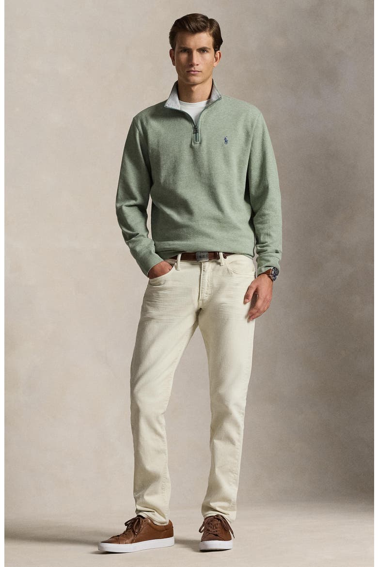 Jersey Quarter Zip Pullover, Alternate, color, GREENERY HEATHER/ C7952
